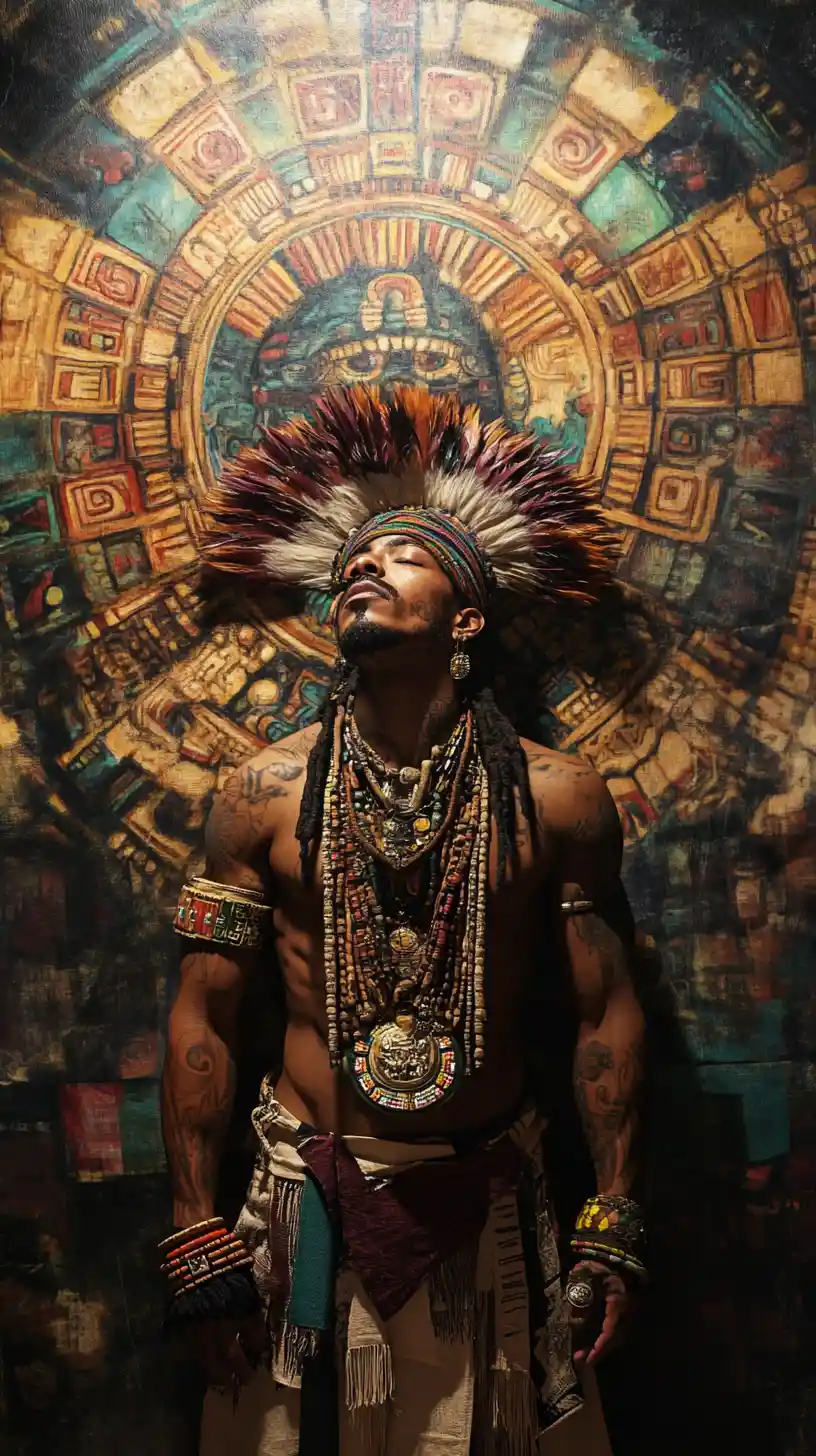 Von Maya und Azteken inspirierter Löwe mit mystischer Ausstrahlung