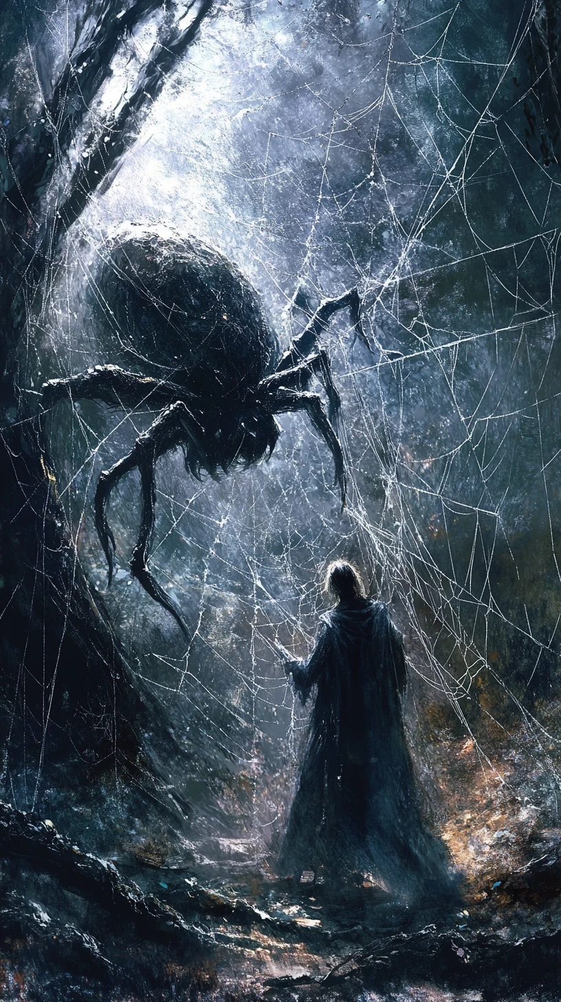 Terrified Woman Trapped In A Giant Spider Web