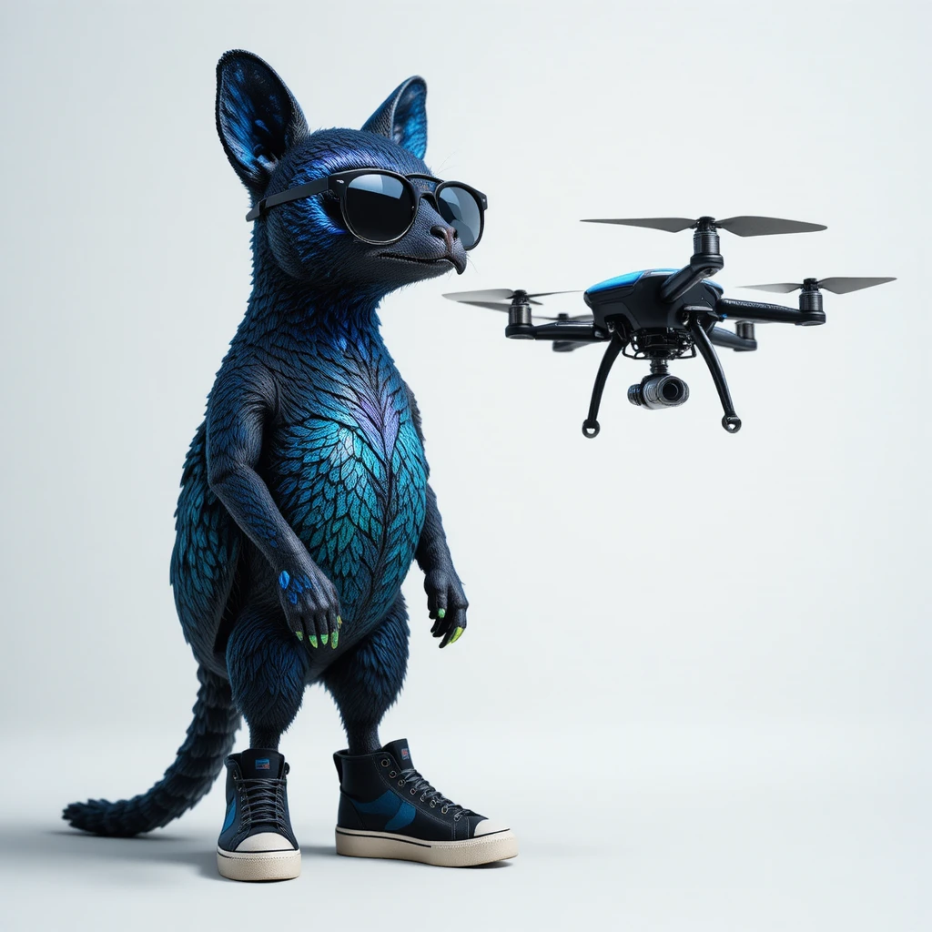 Corbeau mince et intelligent en baskets portant des lunettes stylées