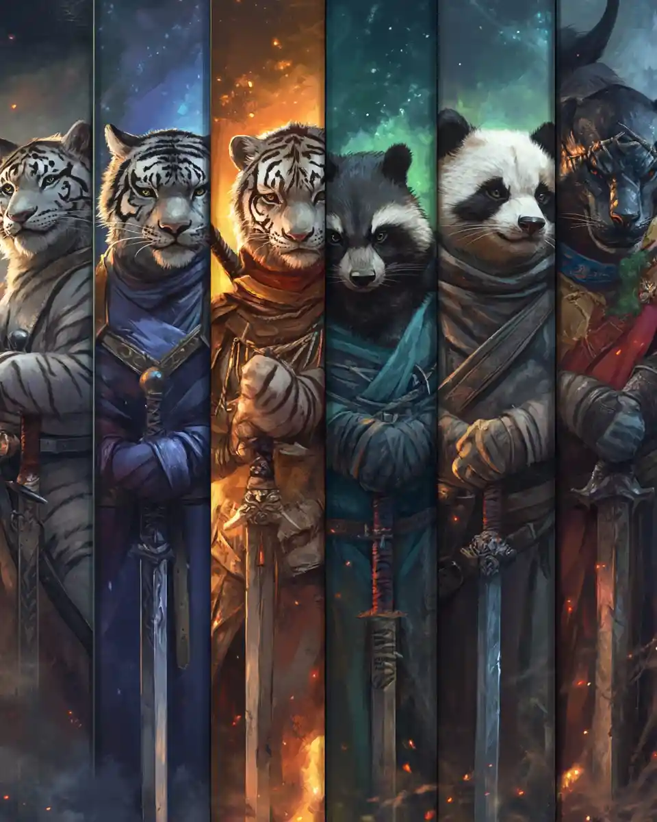 Epic Fantasy Roster Of Anthropomorphic Animal Adventurers