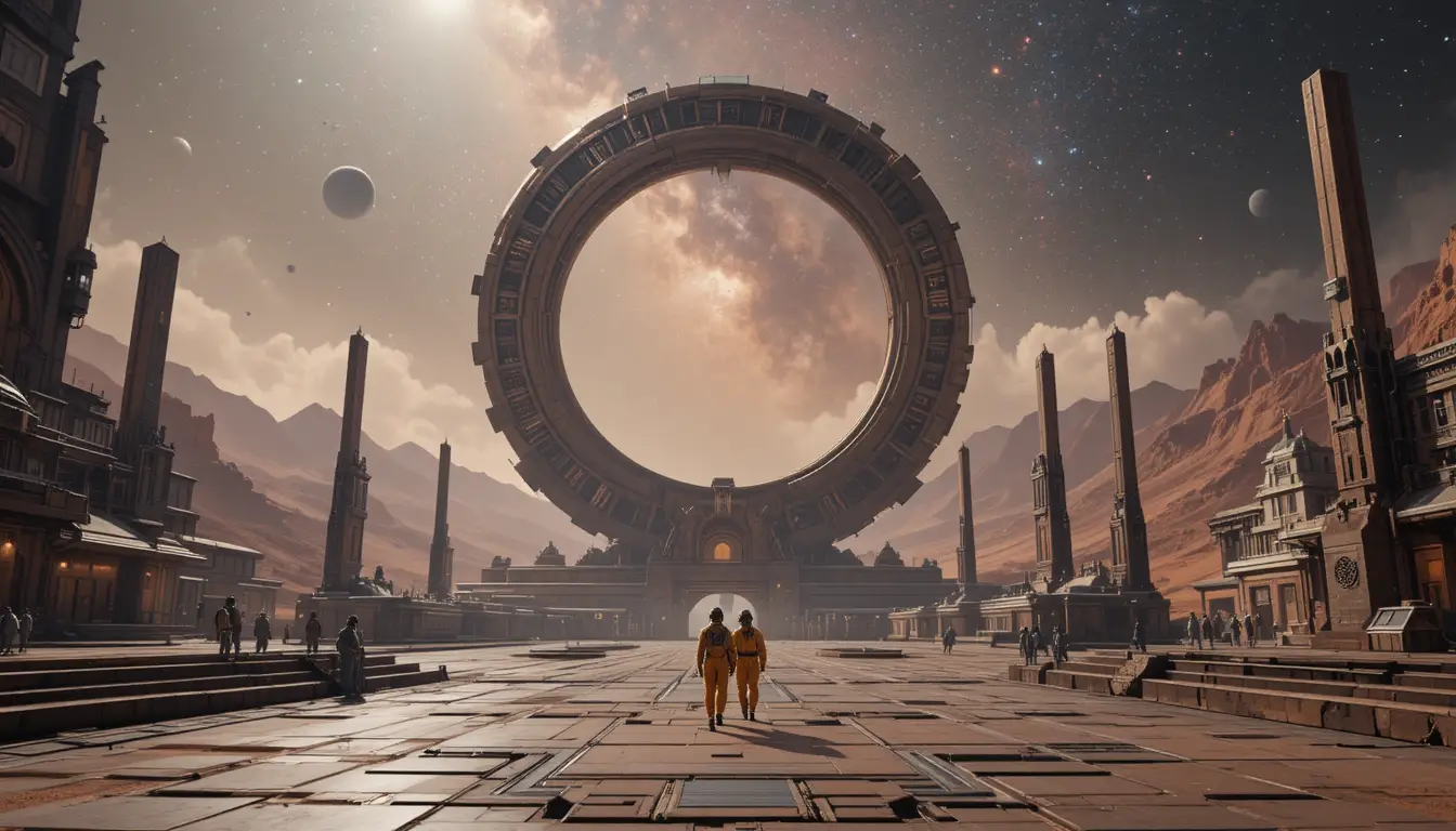 Massive sci fi land ship crossing the martian plain
