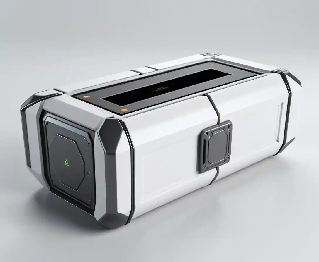 Futuristic Alien Gravity Device Product Render On White