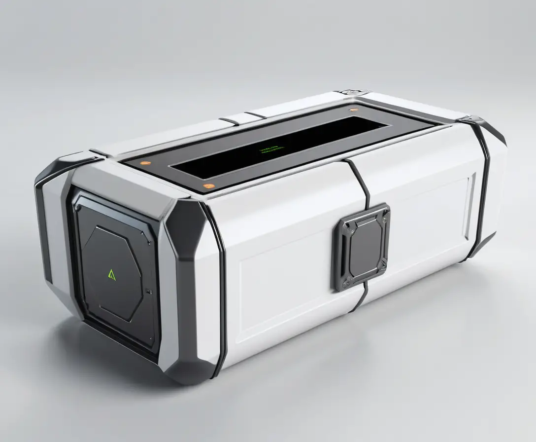 Futuristic Alien Gravity Device Product Render On White