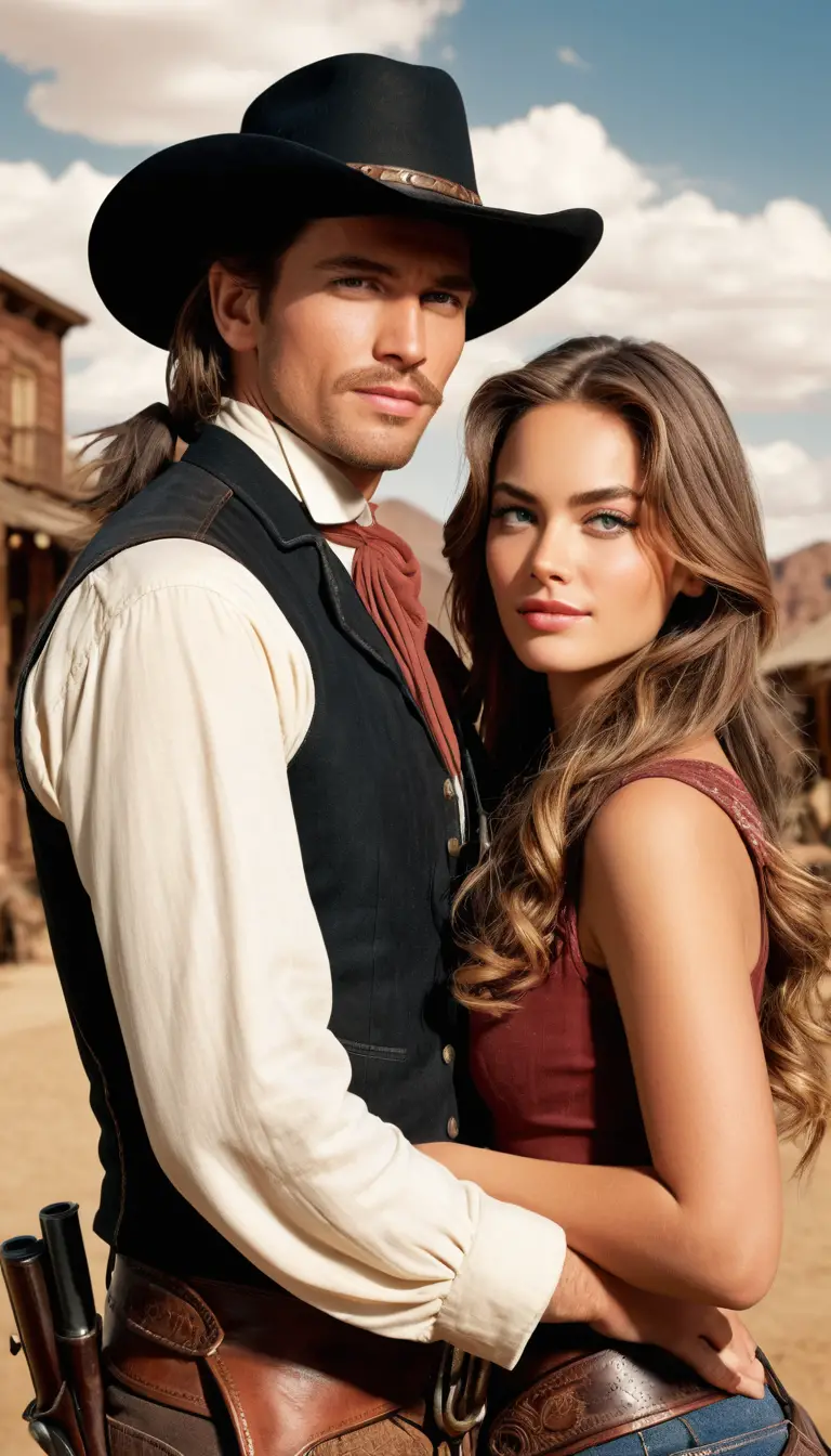 Close up western couple posing with confident gazes