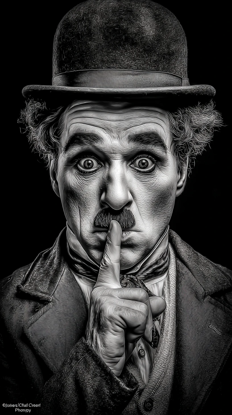 Retrato em preto e branco em close de um homem em silêncio