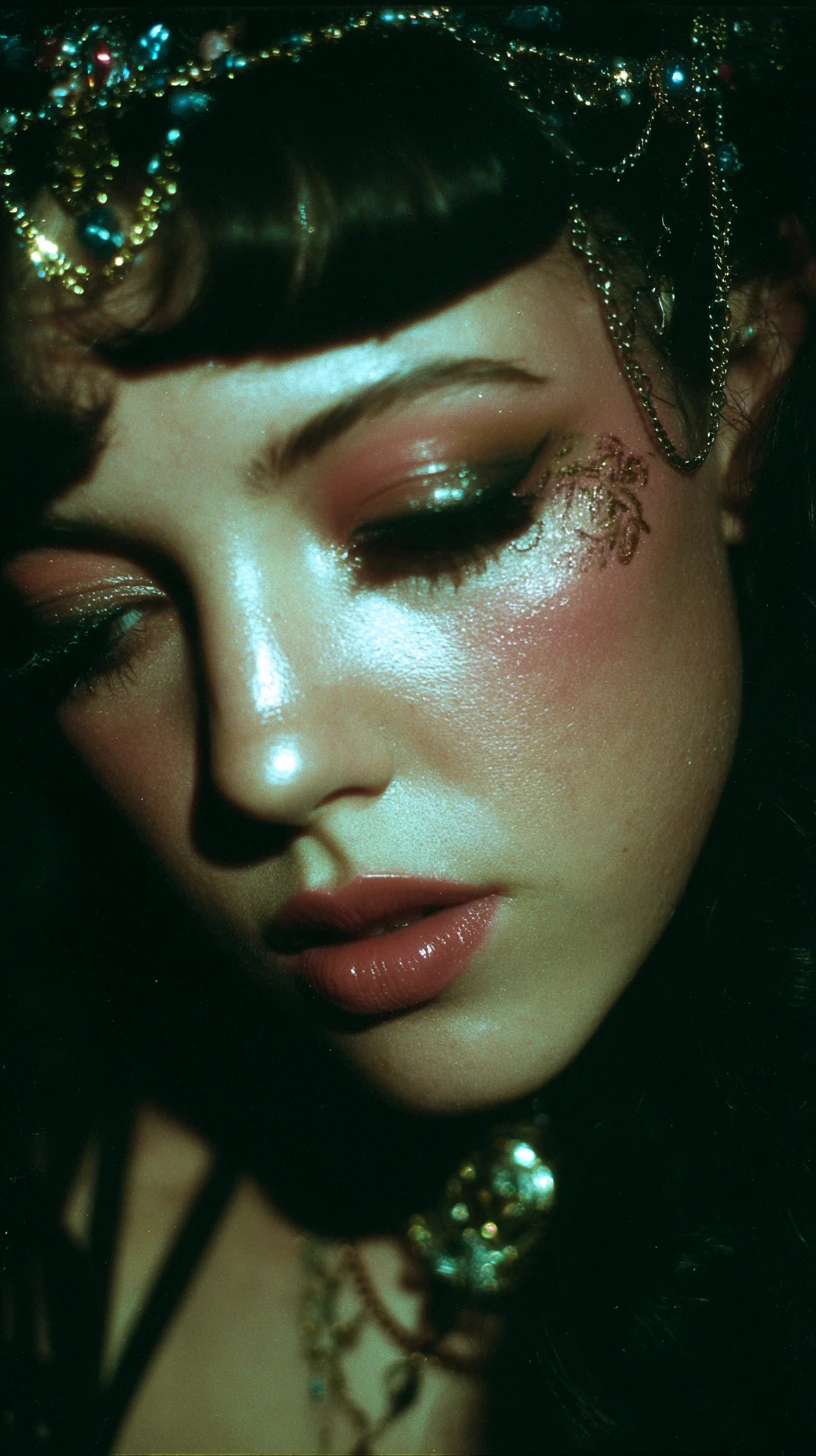 Fantasy portrait of a glowing supernatural woman in conflict