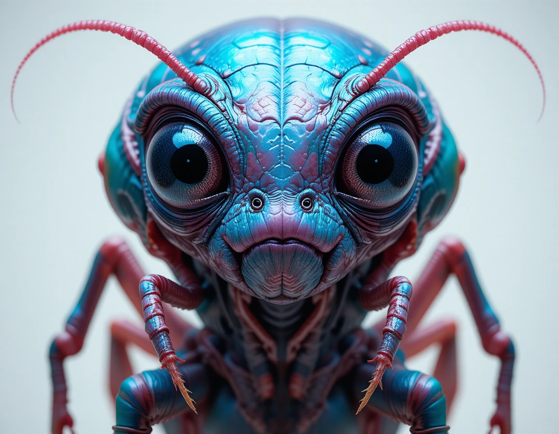 Créature arthropode extraterrestre colorée en illustration numérique douce