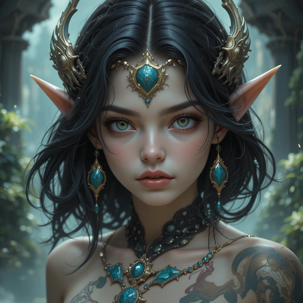 Young mermaid princess in a mystical underwater fantasy world