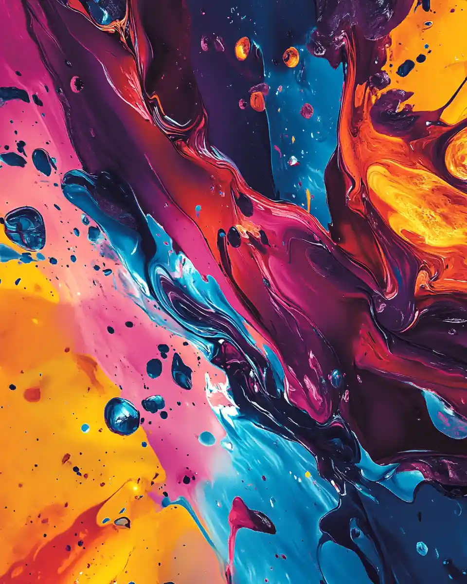 Abstract digital illustration of vibrant romantic sound