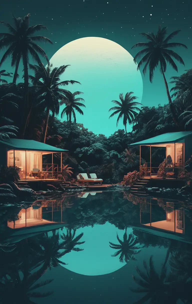 Mitternachtslagune mit sanfter LoFi-Chill-Atmosphäre