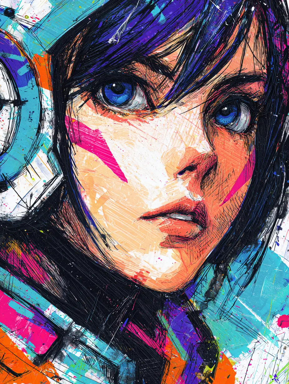 Romance d’anime sci-fi avec fille androïde et fille humaine