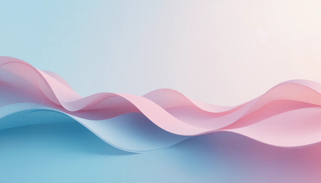 Onde astratte pastello minimal su uno sfondo pulito e morbido