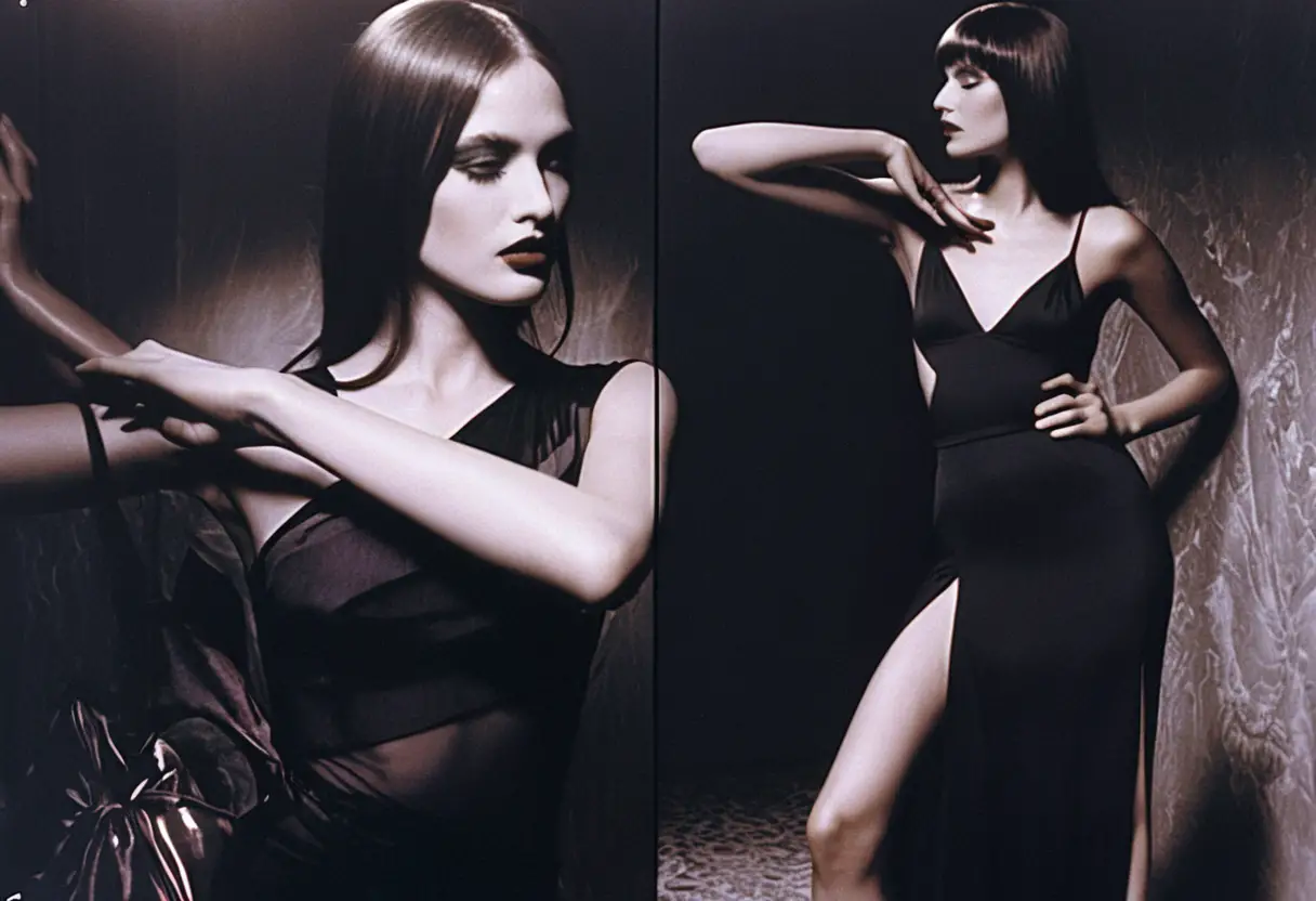 Models In Sleek Gucci Outfits In A Minimalist Room