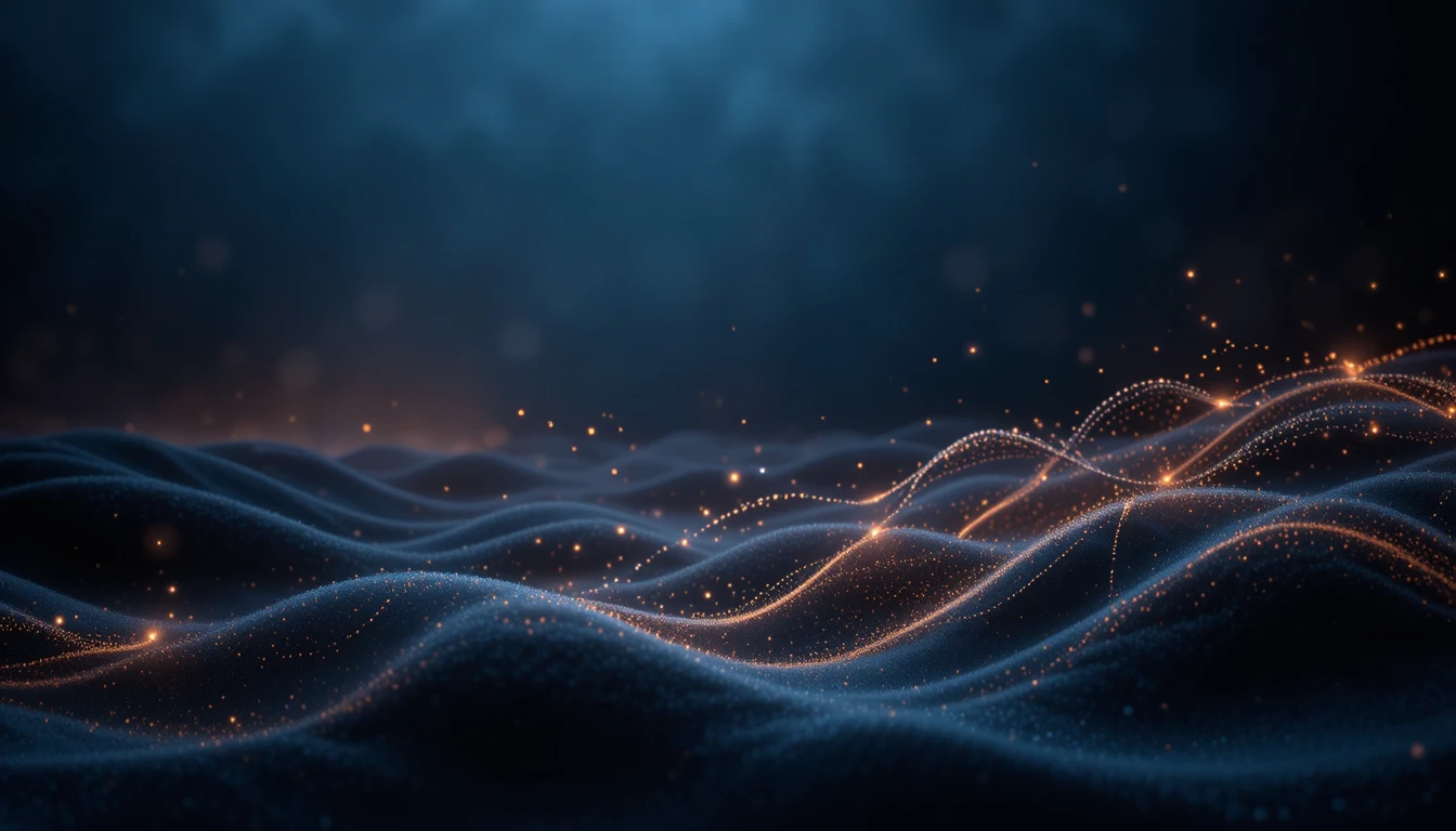 Fundo abstrato geopolítico com ondas escuras e linhas luminosas