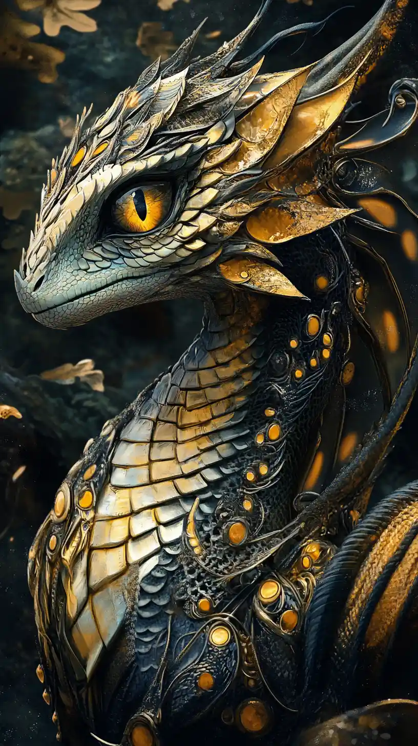 Drago futuristico emerge in un mondo distopico e oscuro