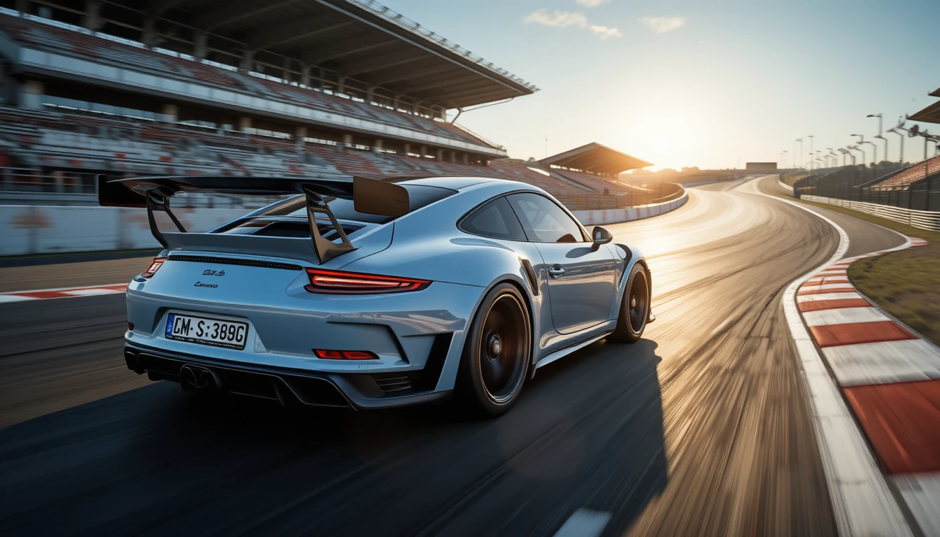 Porsche 911 GT3 於專業賽道上全速馳騁