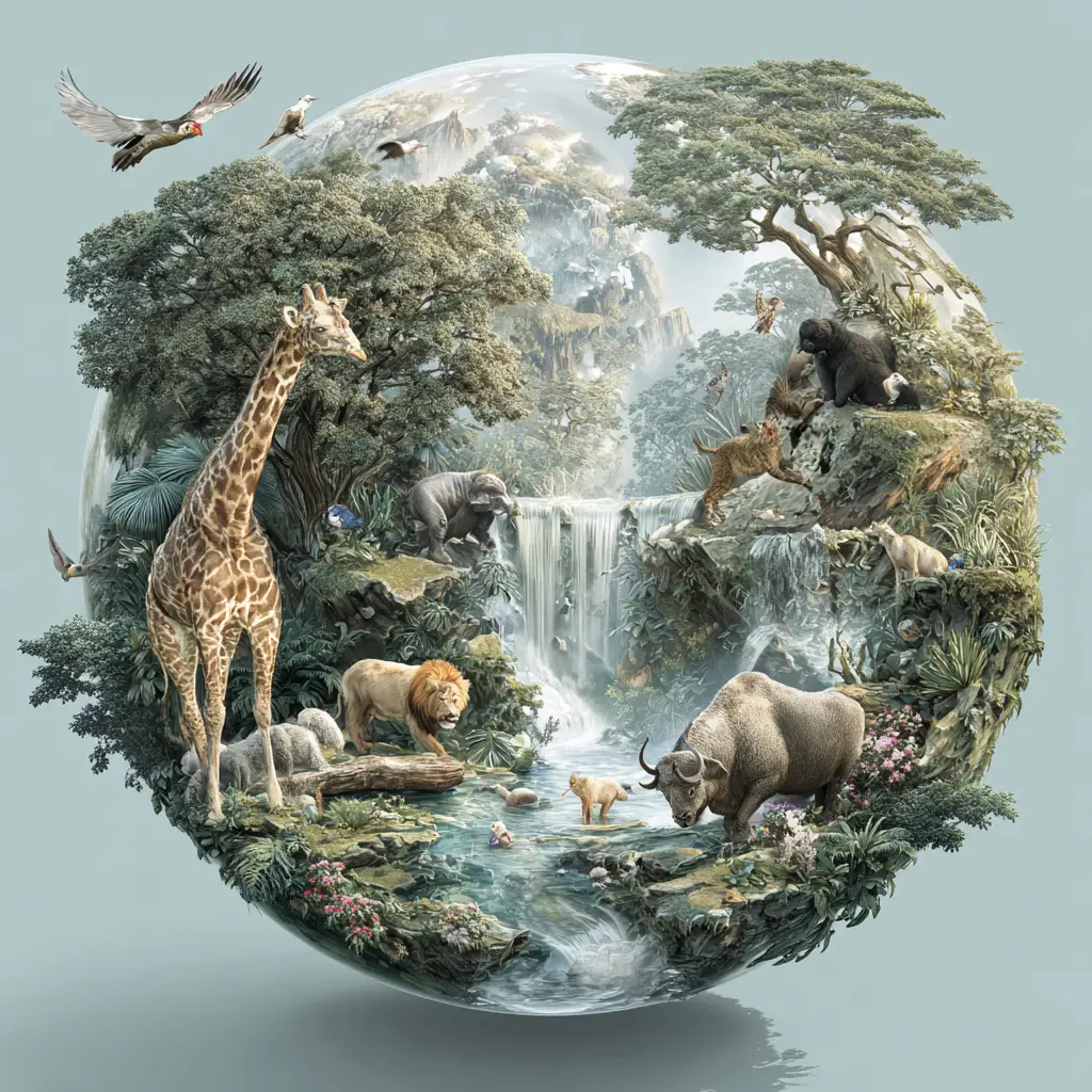 分裂球體世界與多元動物生態系