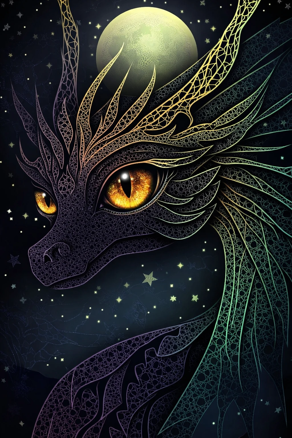 Primo piano di un occhio di drago con pupilla a fessura