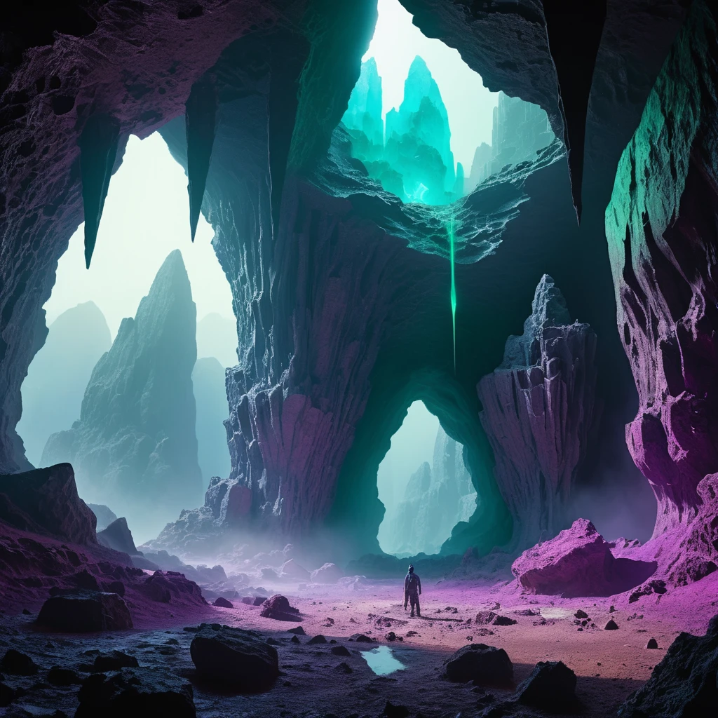 Xenocristalli alieni che brillano in un’immensa caverna vulcanica