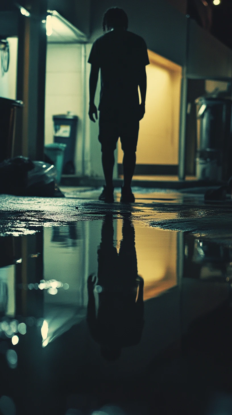 Man lost in silent reflection and raw emotion
