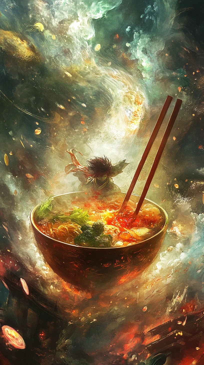 Korean bibimbap served alongside a bottle of soju