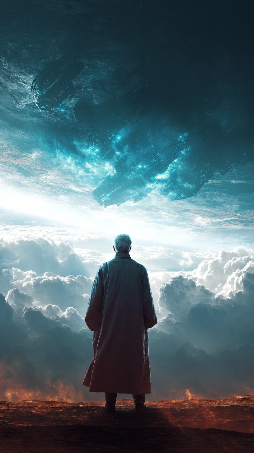 Dark futuristic high priestesses in a sci fi ritual