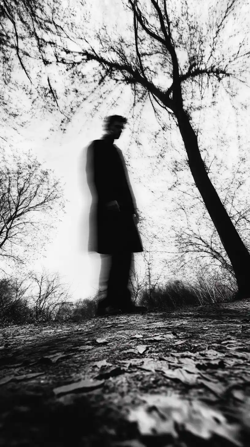 Man lying alone in a city park talking to himself