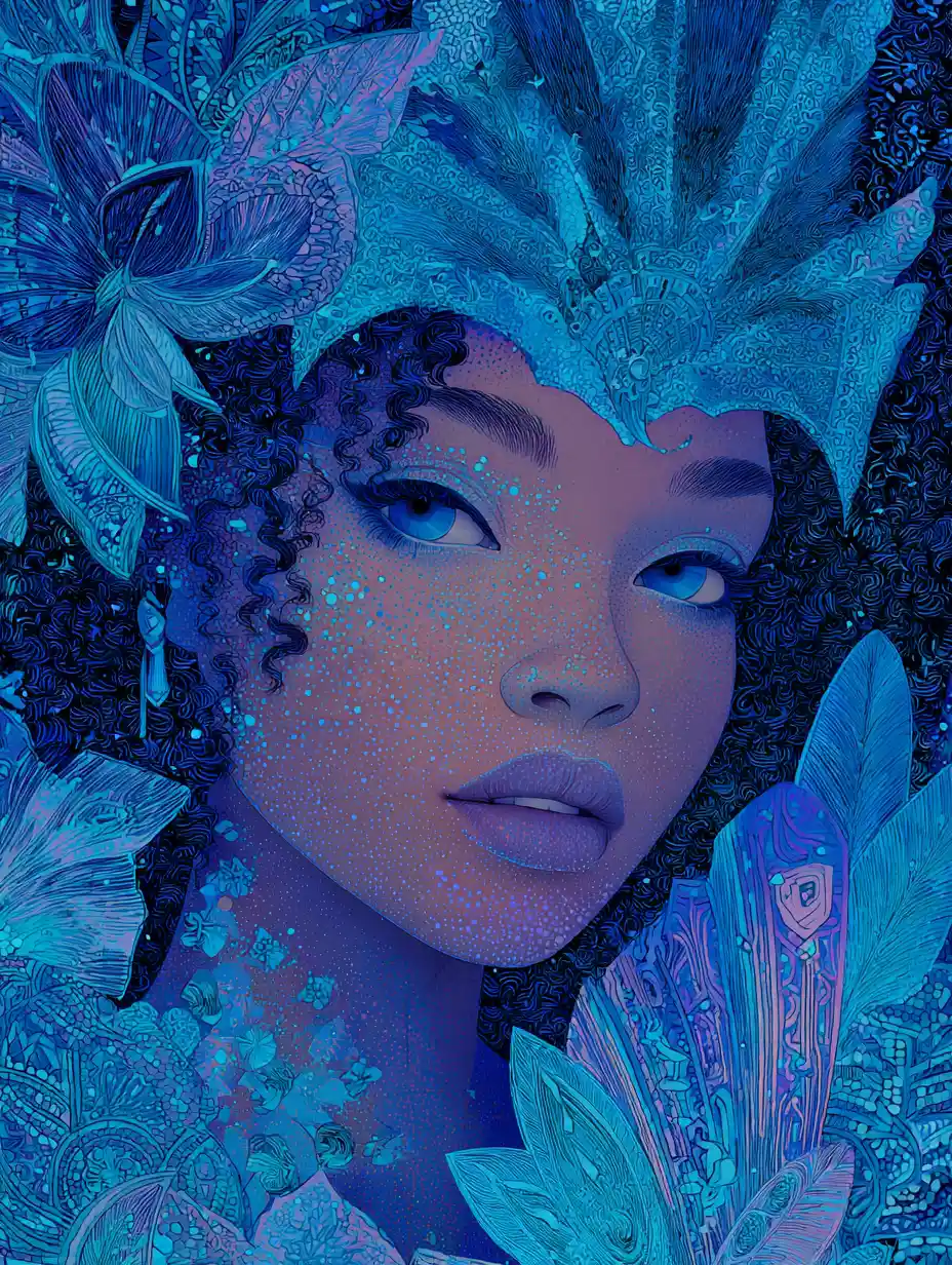 Vibrant pastel fantasy artwork with euphoric energy