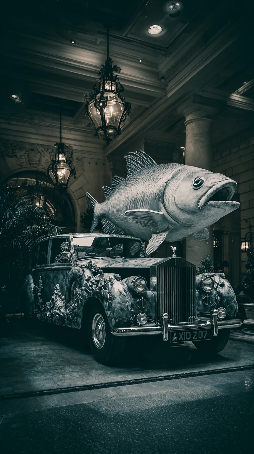 Luxury car parked as a symbol of elite lifestyle