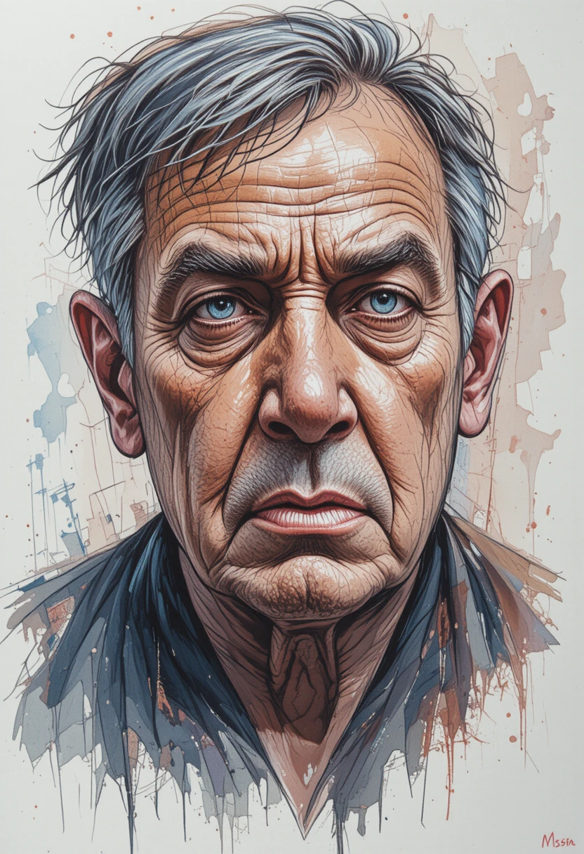Portrait d’homme âgé au regard intense et à la douce lumière latérale