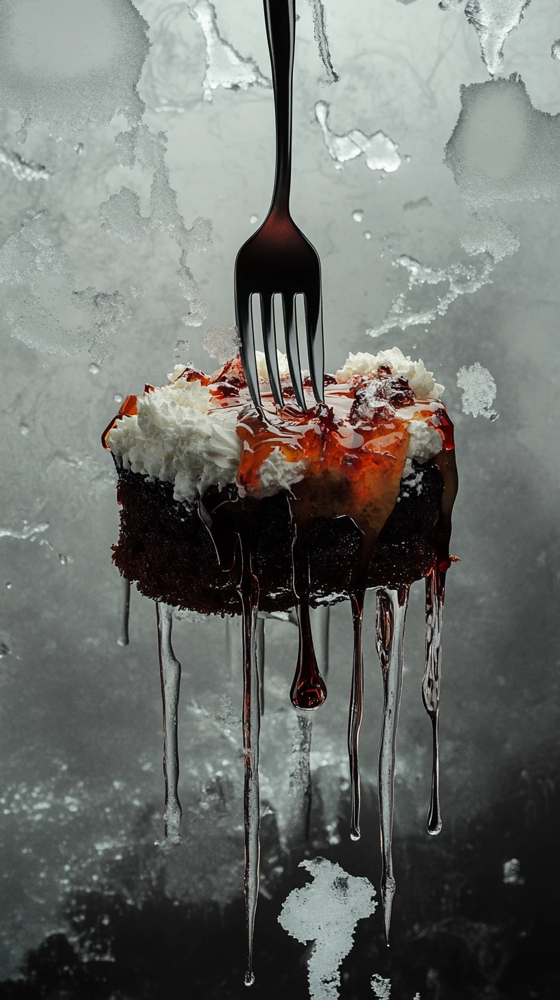 Chocolate birthday cake served for dinner on a table