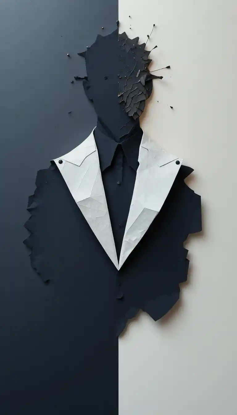Minimalist origami composition for modern branding design