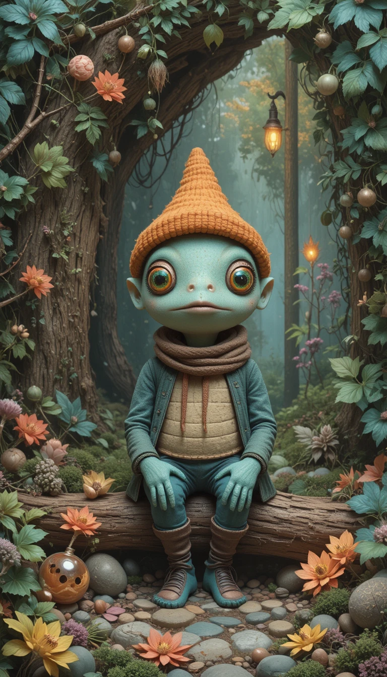 Personnage chaleureux du peuple de la forêt en aquarelle douce