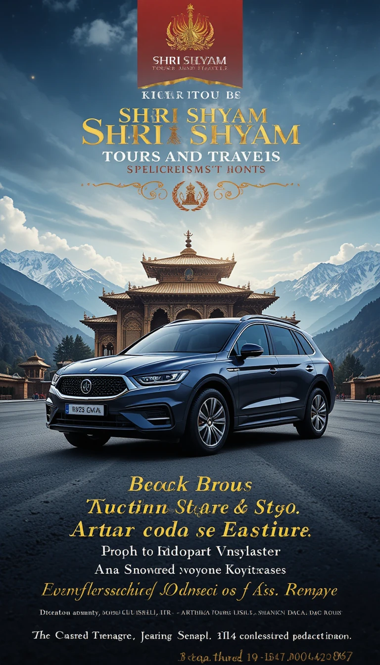 Carro de turismo luxuoso pronto para uma aventura real na estrada
