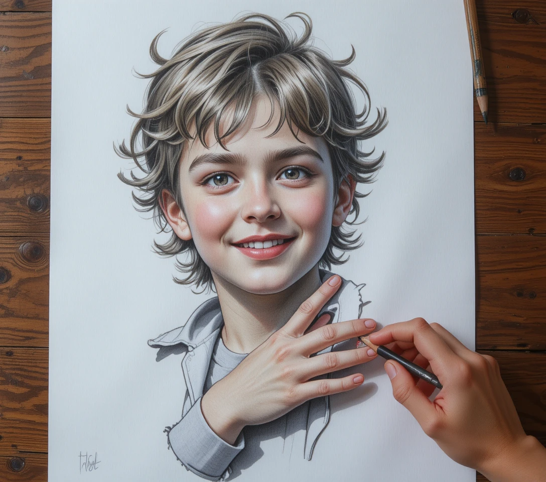 Dolce disegno ravvicinato di un bambino e di una mano adulta