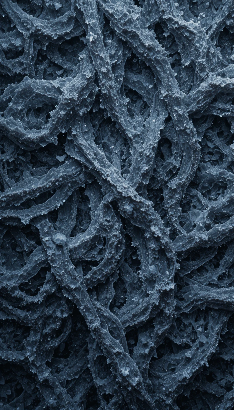 Layered abstract fabrics with intertwined geometric beams
