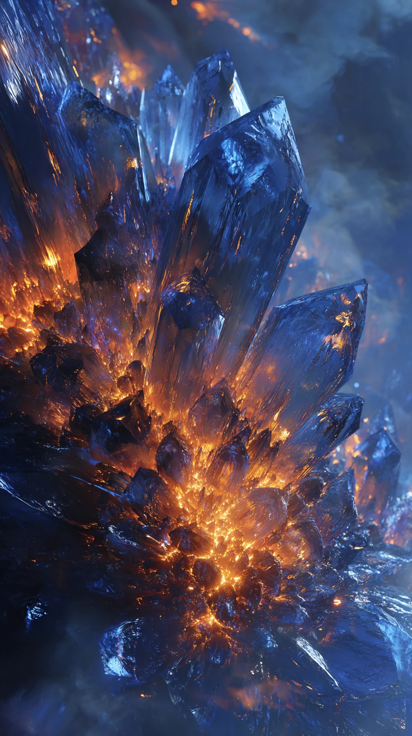 Elemental collision of frost giant and solar phoenix flame