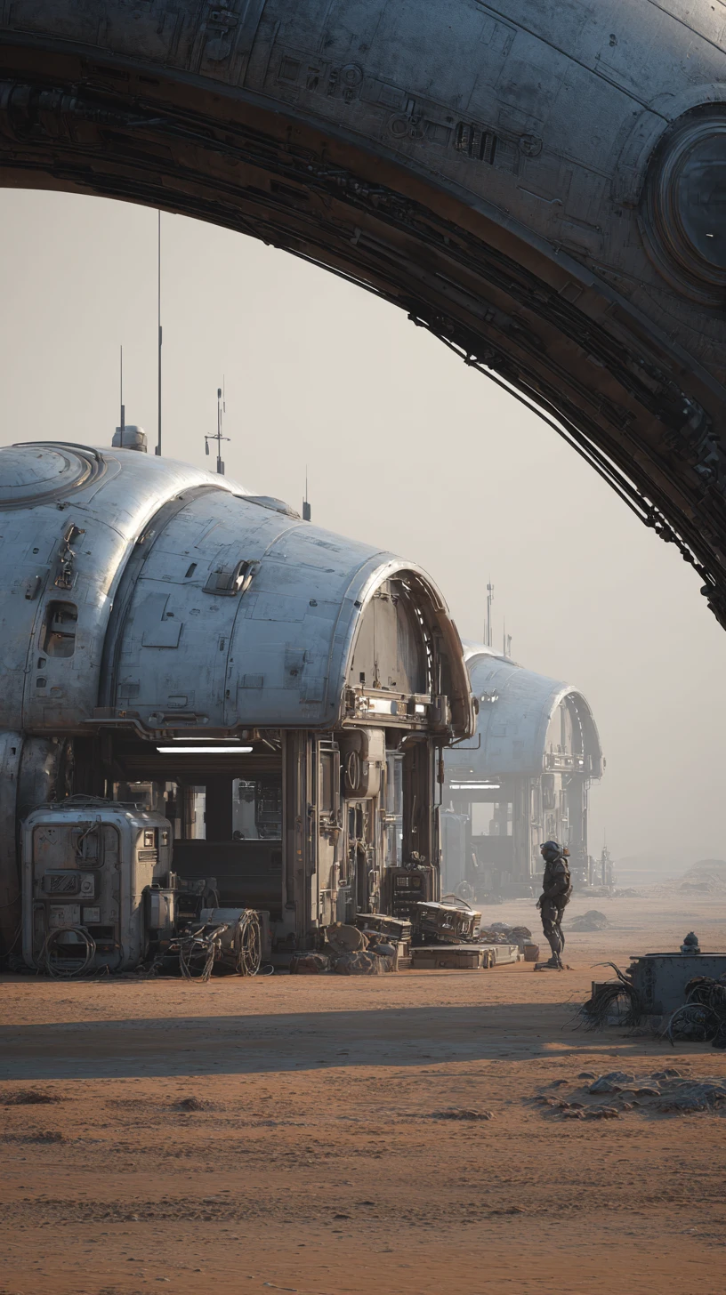 Architettura Futuristica di un Avamposto nel Deserto Australiano