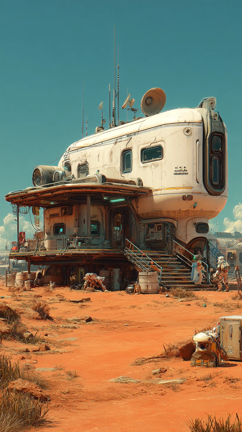 Architettura Futuristica di un Avamposto nel Deserto Australiano