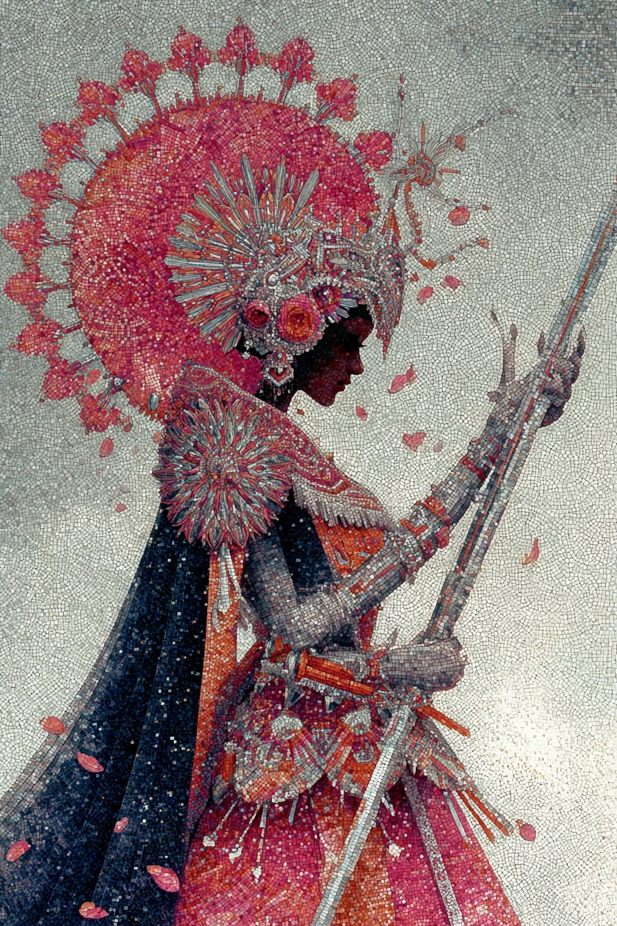 Surreal vision of a glamorous ancient Indian fantasy goddess