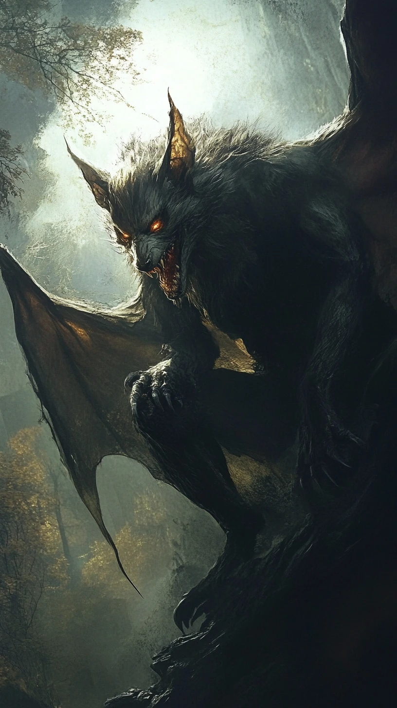 Espírito vampiro de fantasia sombria inspirado no folclore strigoi