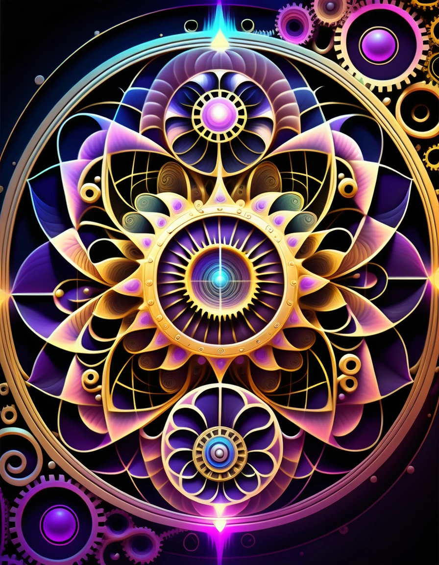 Heilige Geometrie verschmilzt mit psychedelischer kosmischer Fraktalenergie
