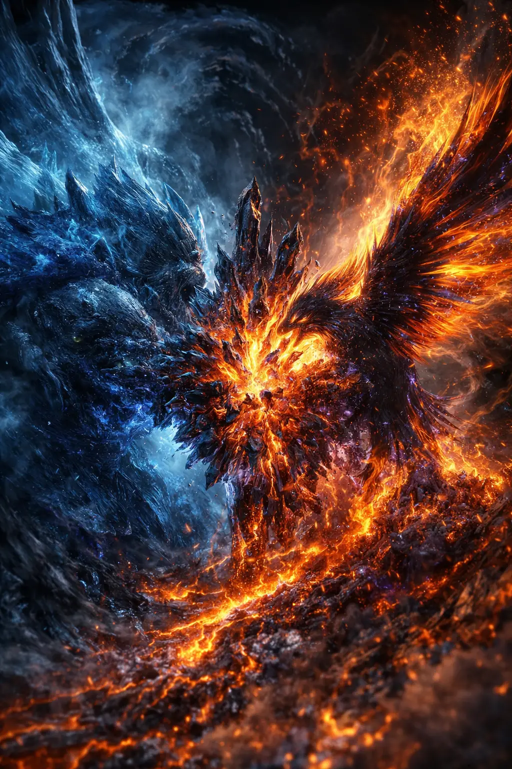 太古霜巨人與炙烈太陽鳳凰的衝擊