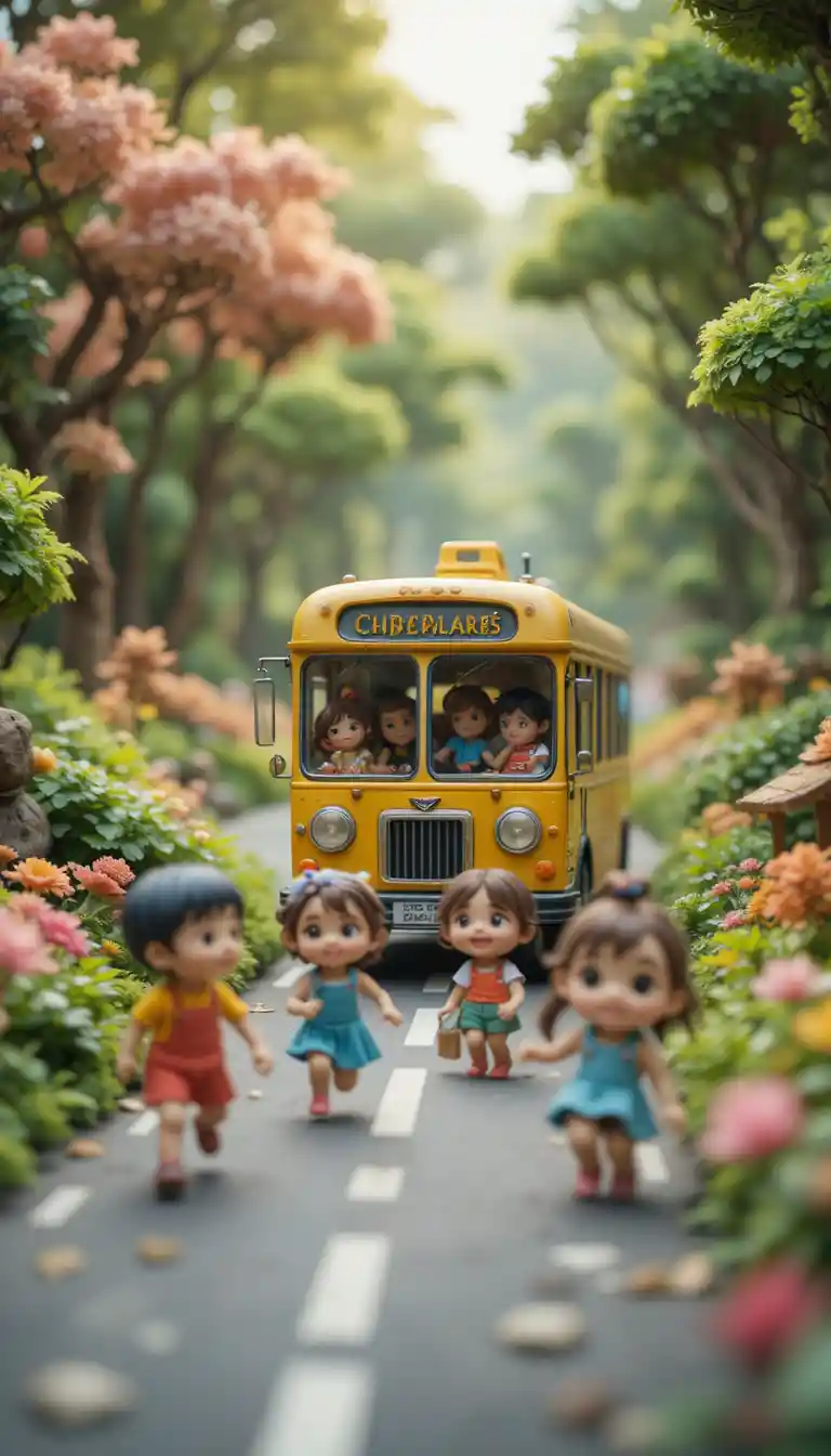 Joyful children playing at a sunny outdoor kindergarten