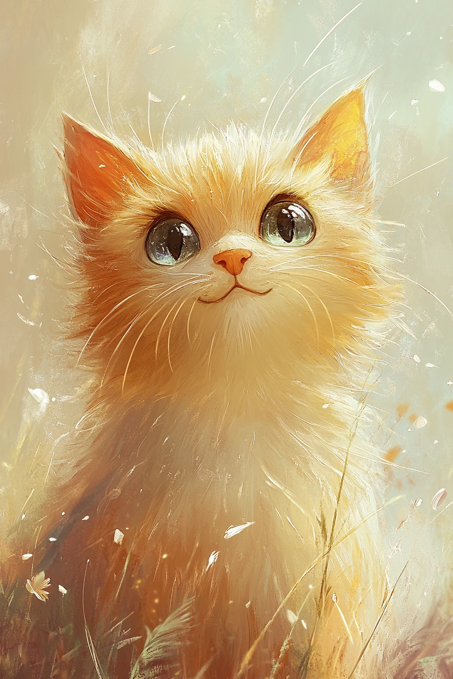 Gato divertido em close com olhos grandes e brilhantes