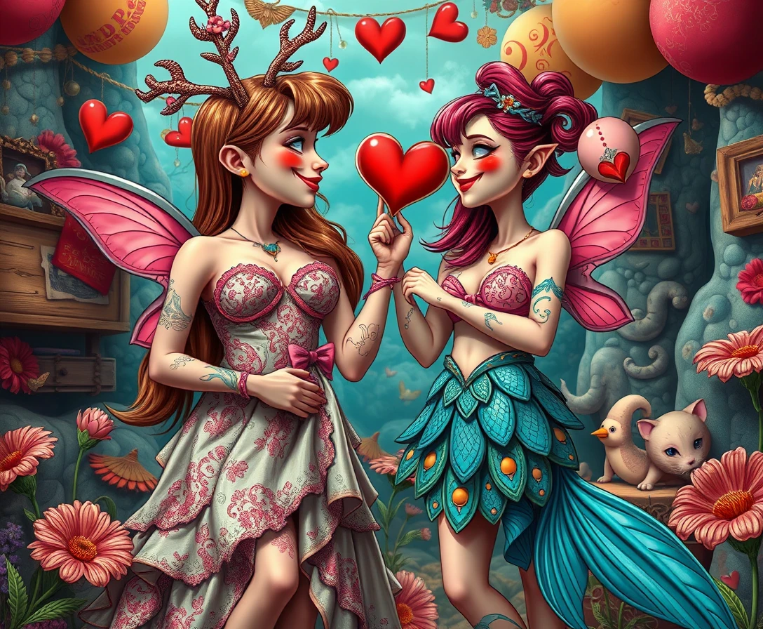Univers comique pop surréaliste et fantasque où s’emmêlent amour et haine