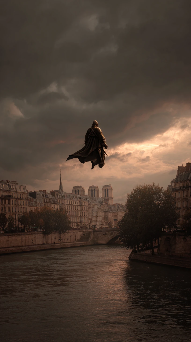 Man flying on an airplane to Paris for a hug