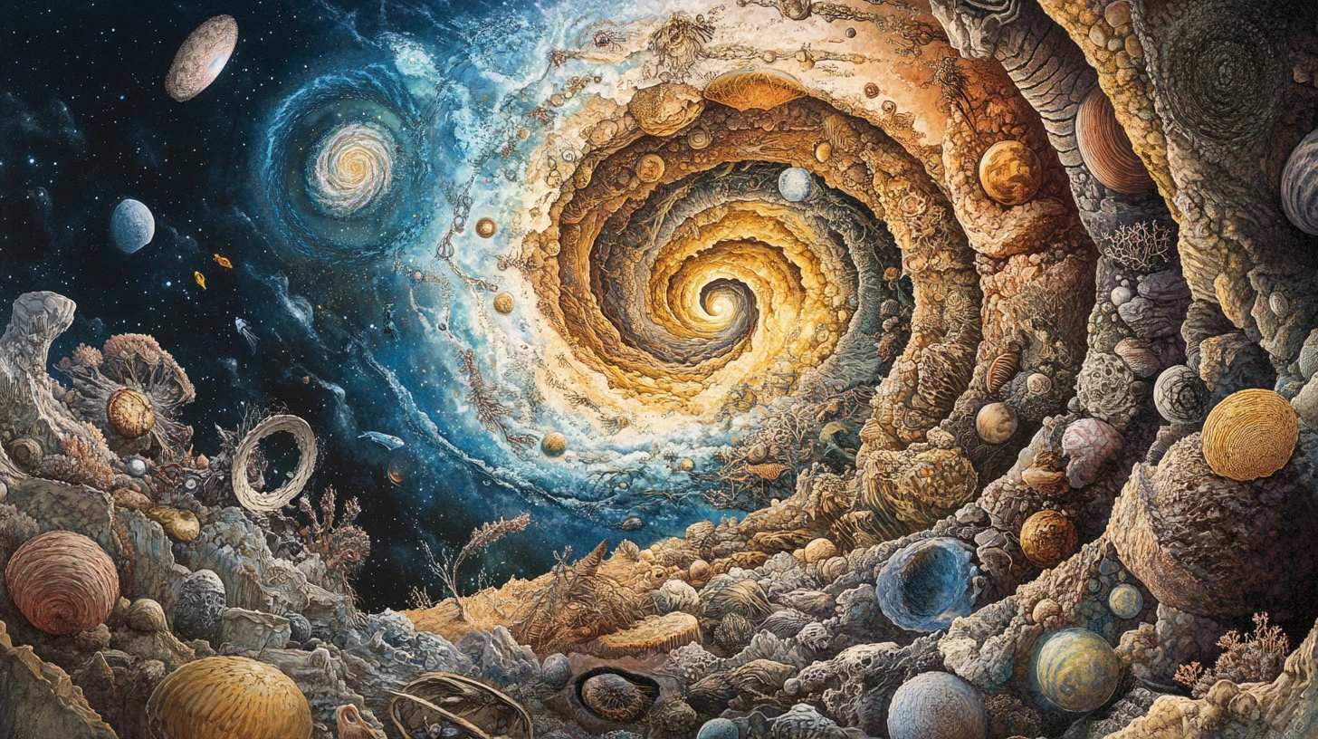 Illustration en spirale du temps géologique et de l’ancienne histoire de la Terre