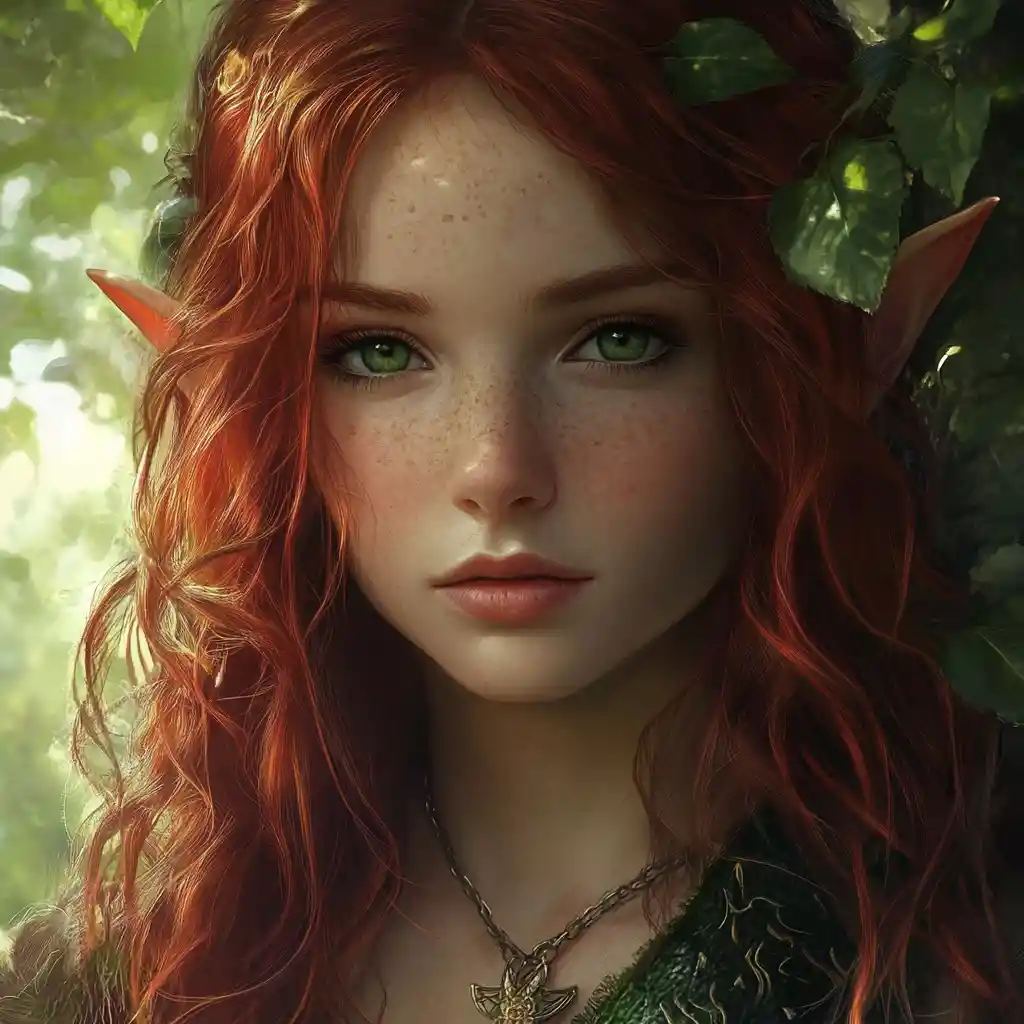 Elf cleric devoted to a mystical nature goddess