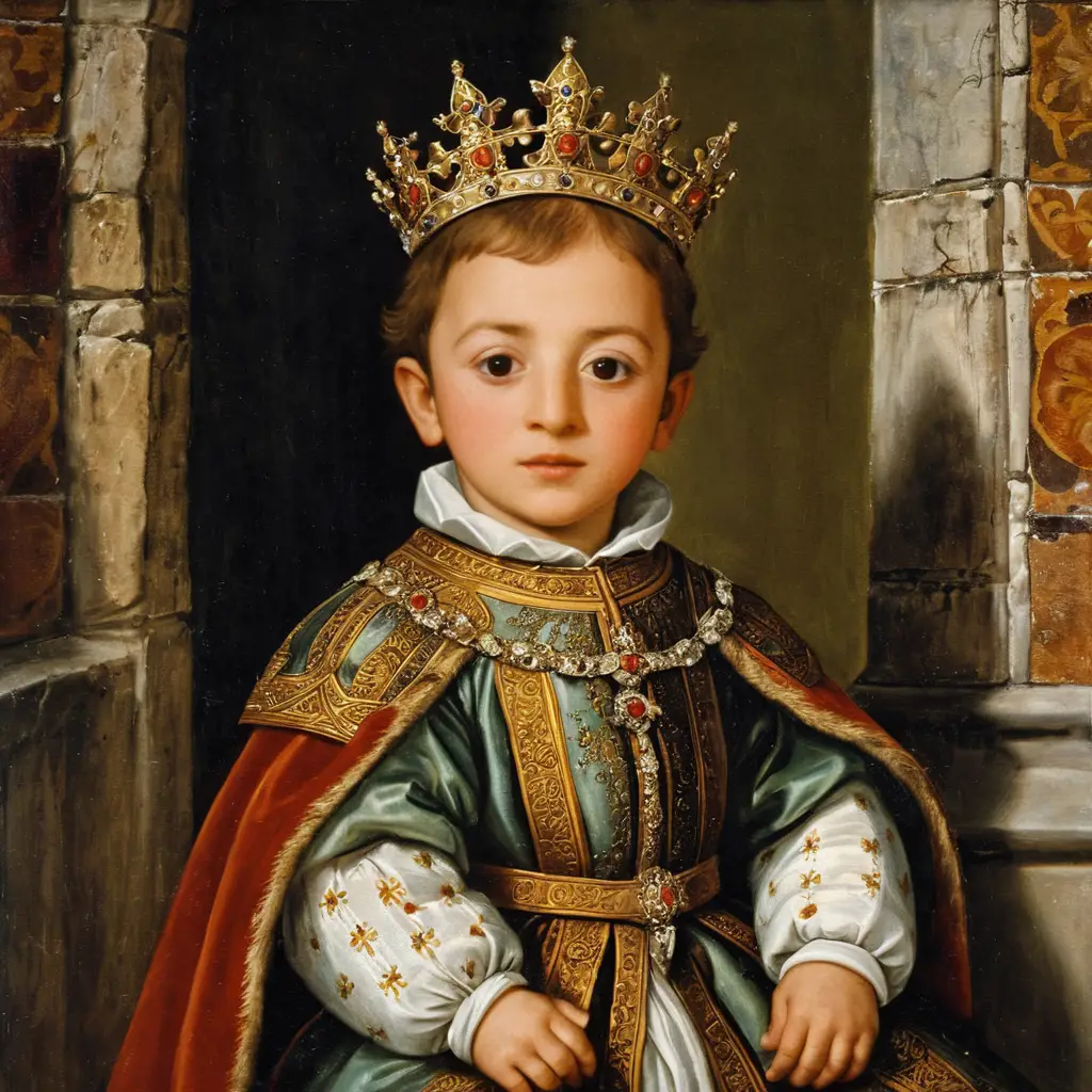 Renaissance-Porträt eines adligen Säuglings aus dem mittelalterlichen Spanien